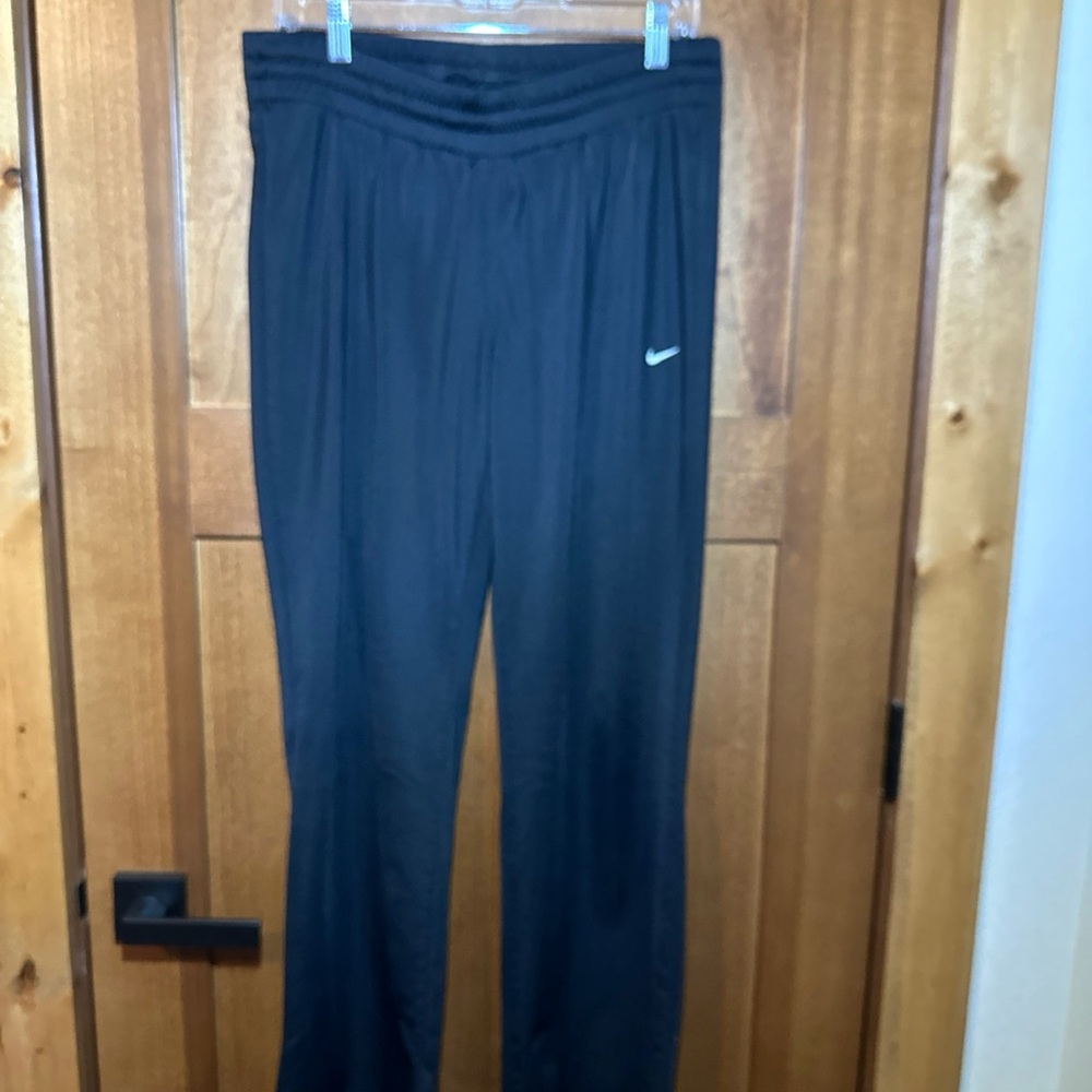 Nike Track Pants Mens Large Black Wide Leg Y2K Vintage Athletic Dept Swoosh